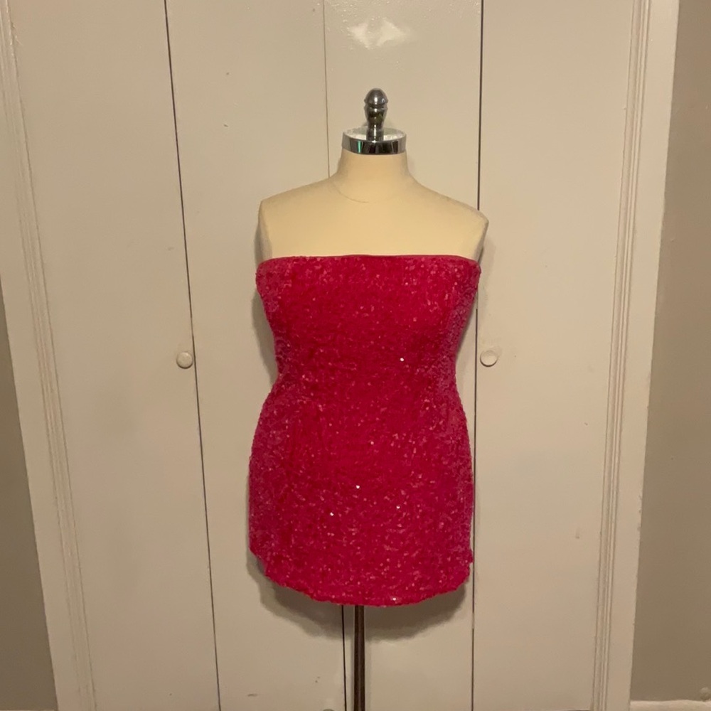 Pink Sequins Dress - Picture 7 of 13